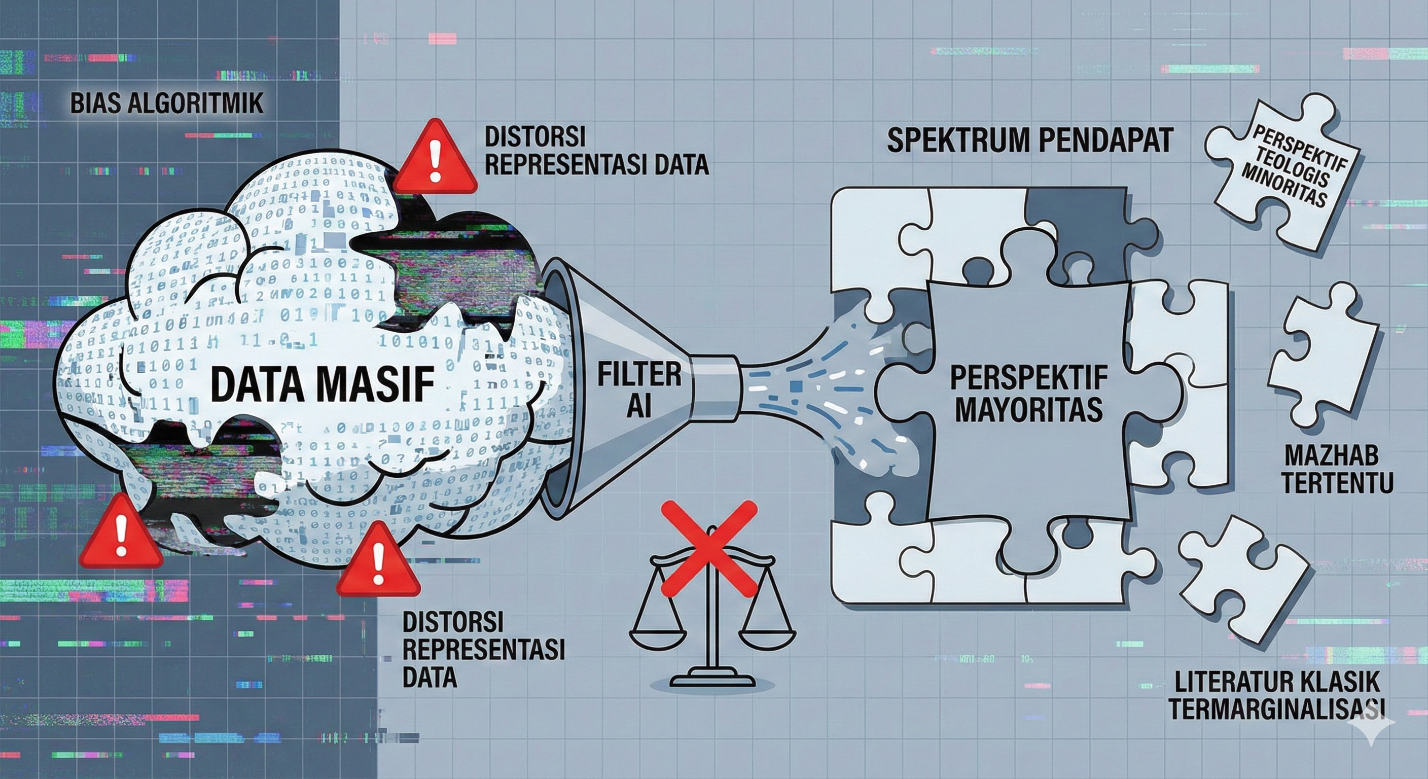 Ilustrasi Risiko Bias AI