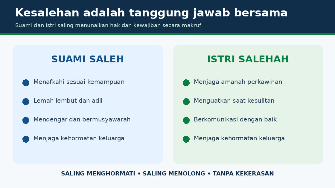 Gambar 3. Kesalehan suami dan istri sebagai tanggung jawab bersama.